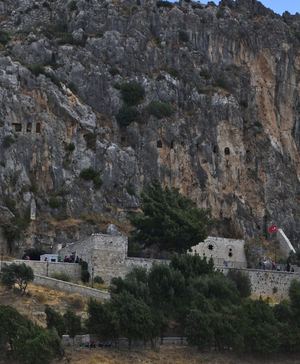 The cave Church of Saint Peter below its cliff at Antakya, ancient Antioch on the Orontes