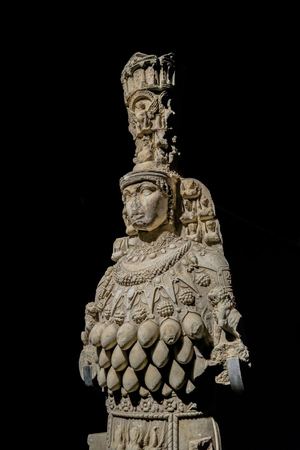 The many-breasted cult statue of Artemis of Ephesus in the Ephesus Museum at Selçuk