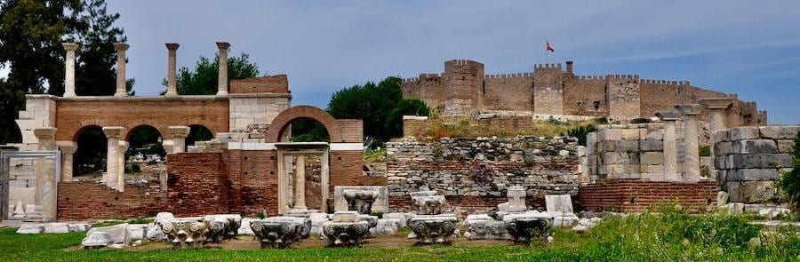 The Basilica of Saint John at Selçuk, below the walls of the Ayasuluk fortress