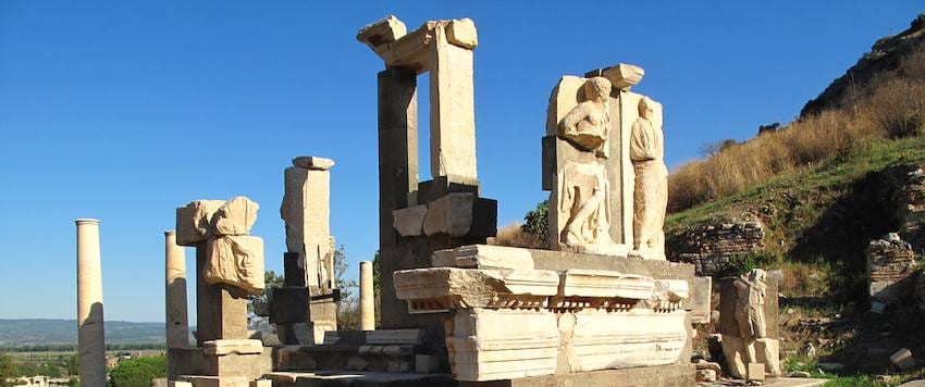 The Memmius Monument on Domitian Square, at the top of ancient Ephesus