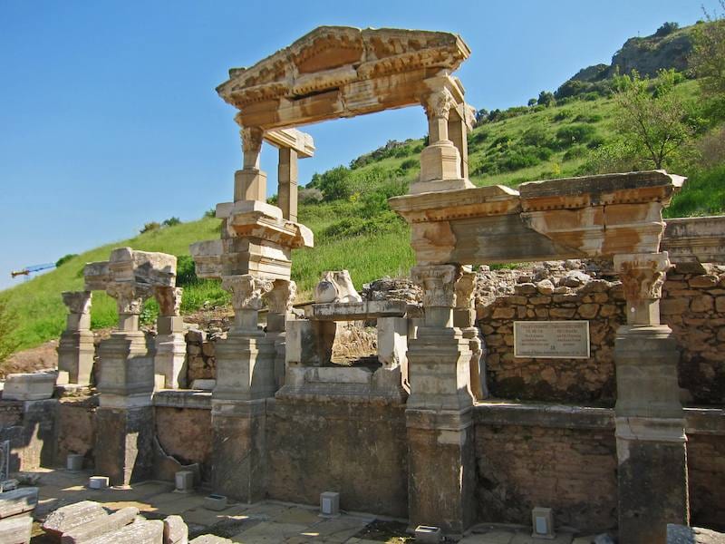 The Fountain of Trajan on Curetes Street, Ephesus